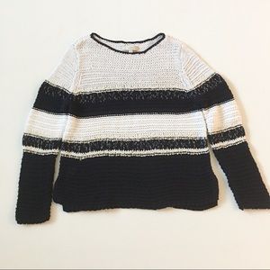 Loft summer sweater pool over size XL white black